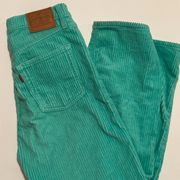 Levi's teal ribbed jeans size 28 (size 6) - Picture 1 of 6